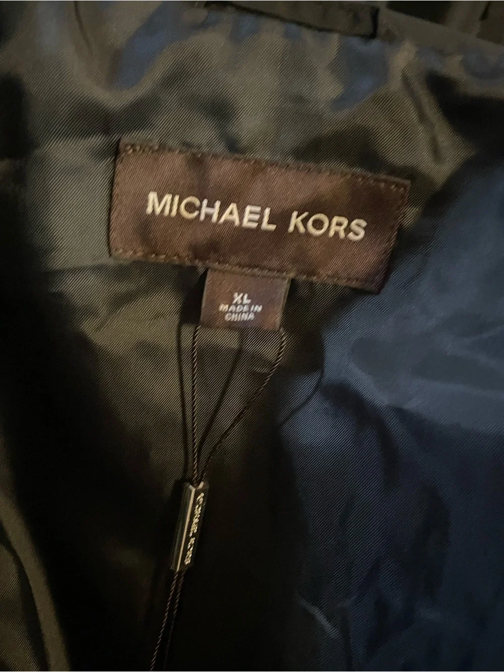 New Michael Kors Black Men's multi pocket Utility Field Jacket military size XL